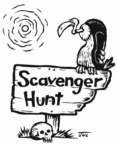 adult scavenger hunt clipart